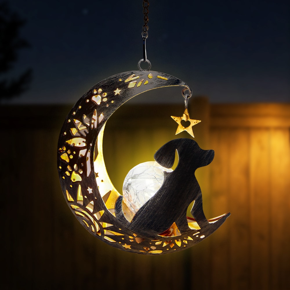 I Love You To The Moon & Back- The Ultimate Garden Solar Lantern for Dog Lovers - Image 3