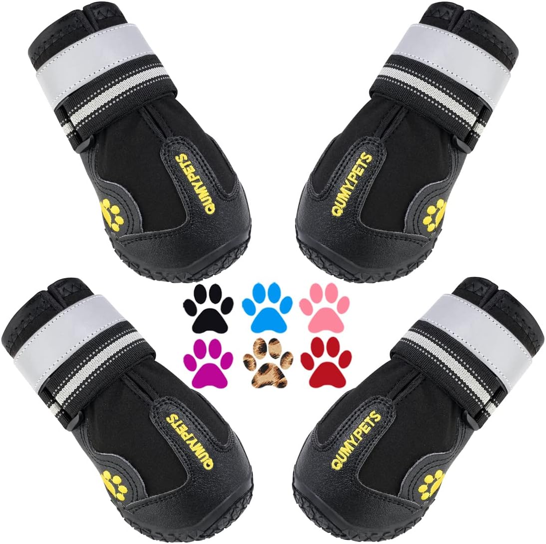 7. QUMY Dog Shoes for Large Dogs