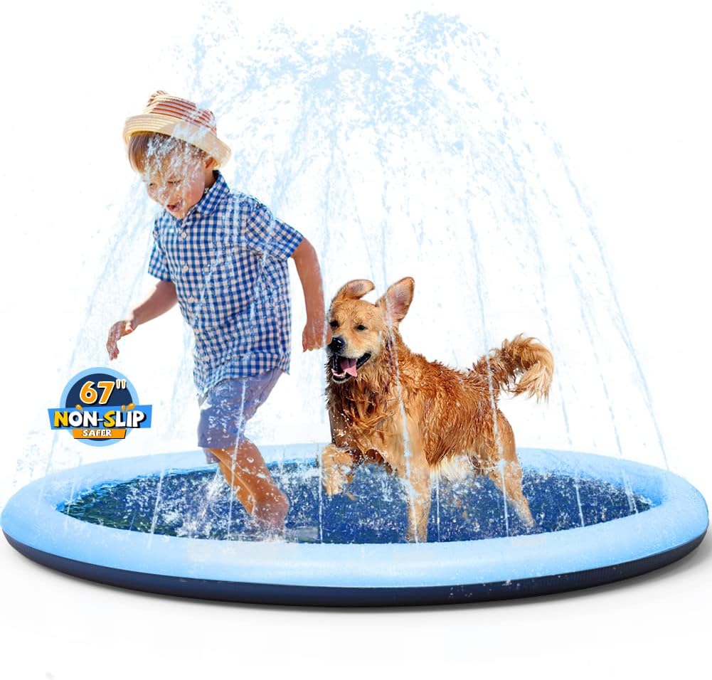 9. VISTOP Non-Slip Splash Pad for Dogs