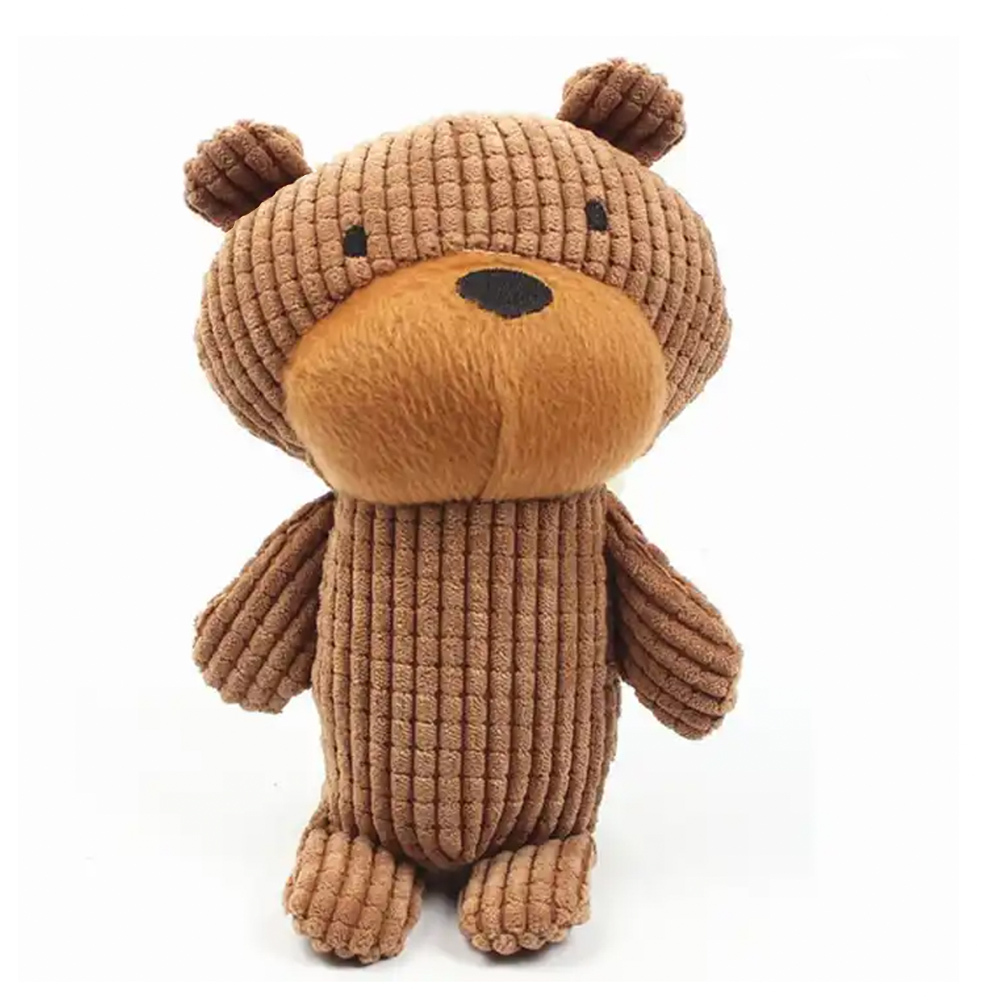 Image of Ted The Bear Dog Plush Toy with Squeaker
