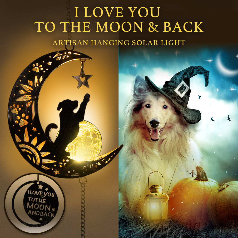I Love You To The Moon & Back- The Ultimate Garden Solar Lantern for Dog Lovers - Halloween Deal 34% OFF!
