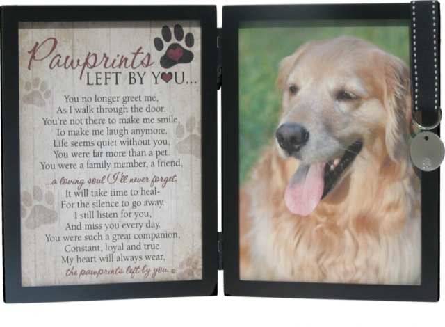 Dog memorial photo frame