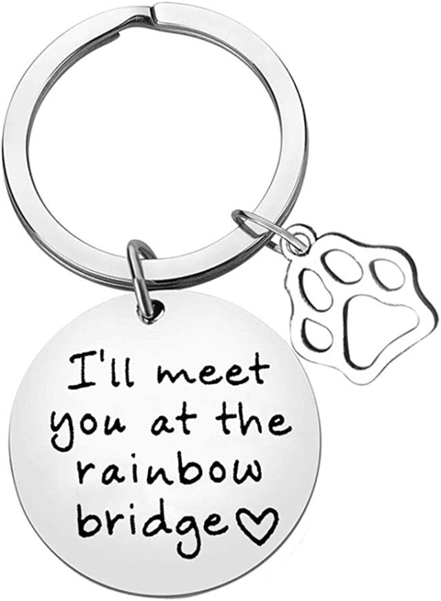 Meet at the Rainbow Bridge keychain