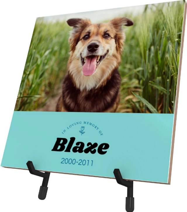 Personalized tile dog memorial gift