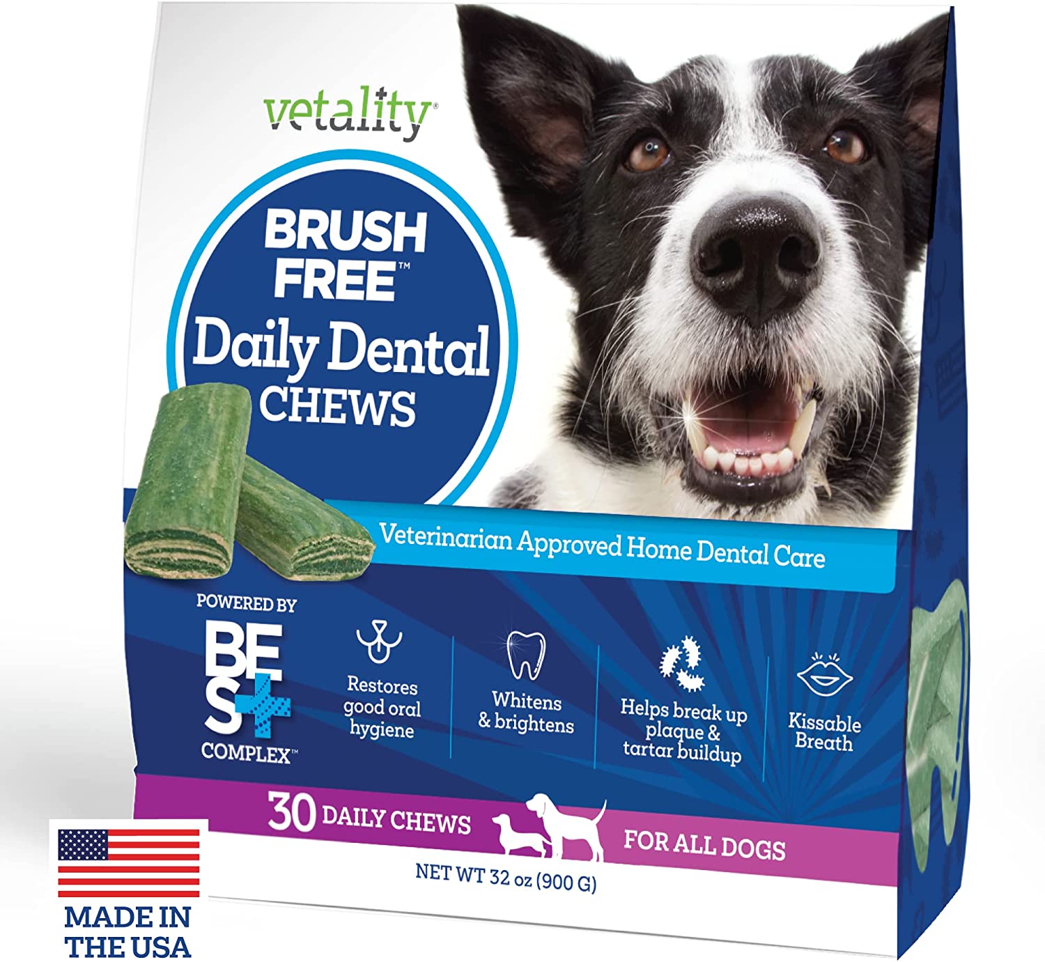 Vetality Brush Free Daily Dental Care Chews