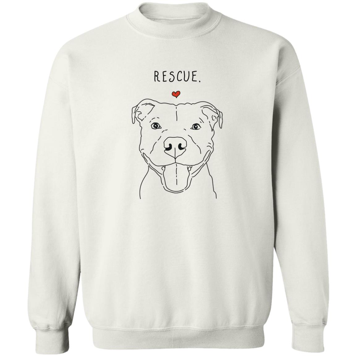 Rescue Love Pit Bulls Sweatshirt White