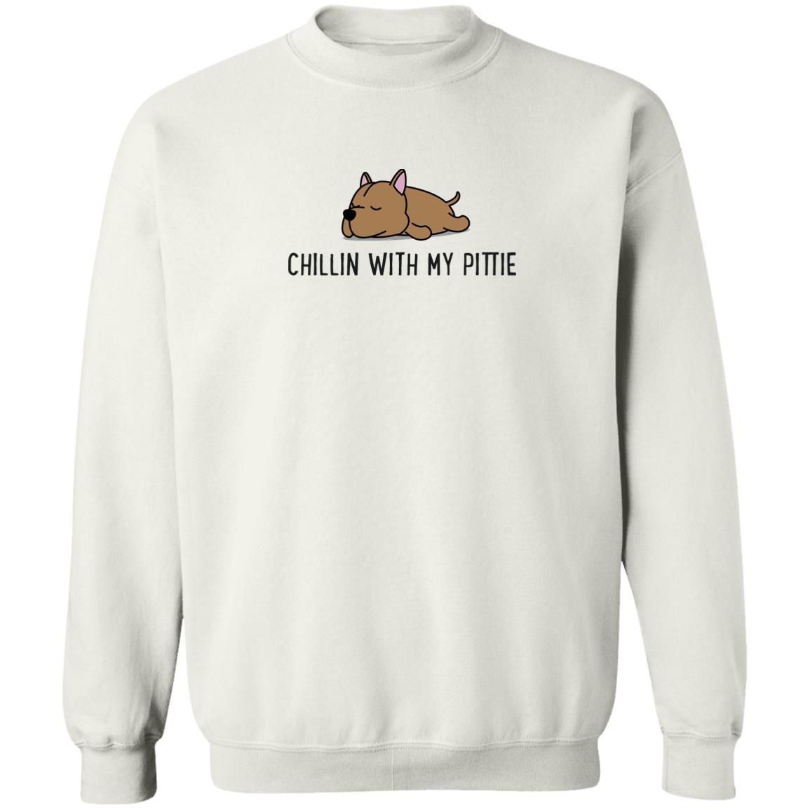 Chill'n With My Pittie Sweatshirt White