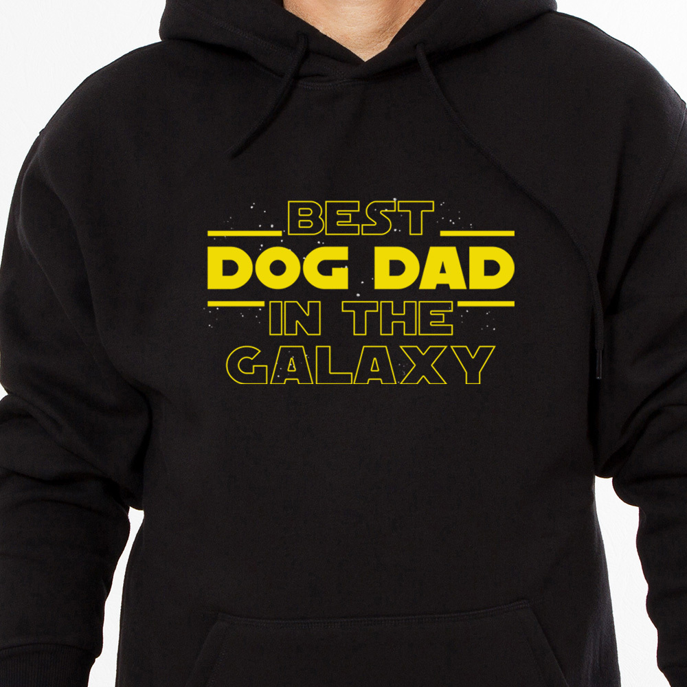 Best Dog Dad In The Galaxy Hoodie Black