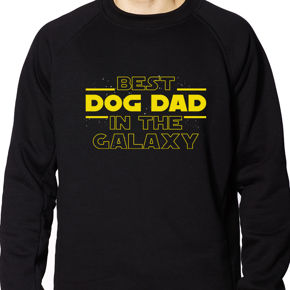 Best Dog Dad In The Galaxy Sweatshirt Black