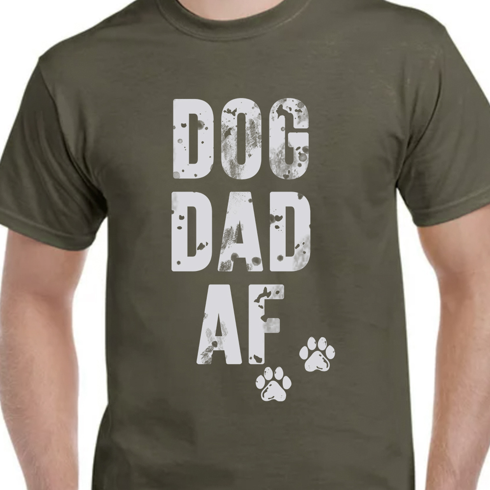 Dog Dad AF Premium Tee Military Green