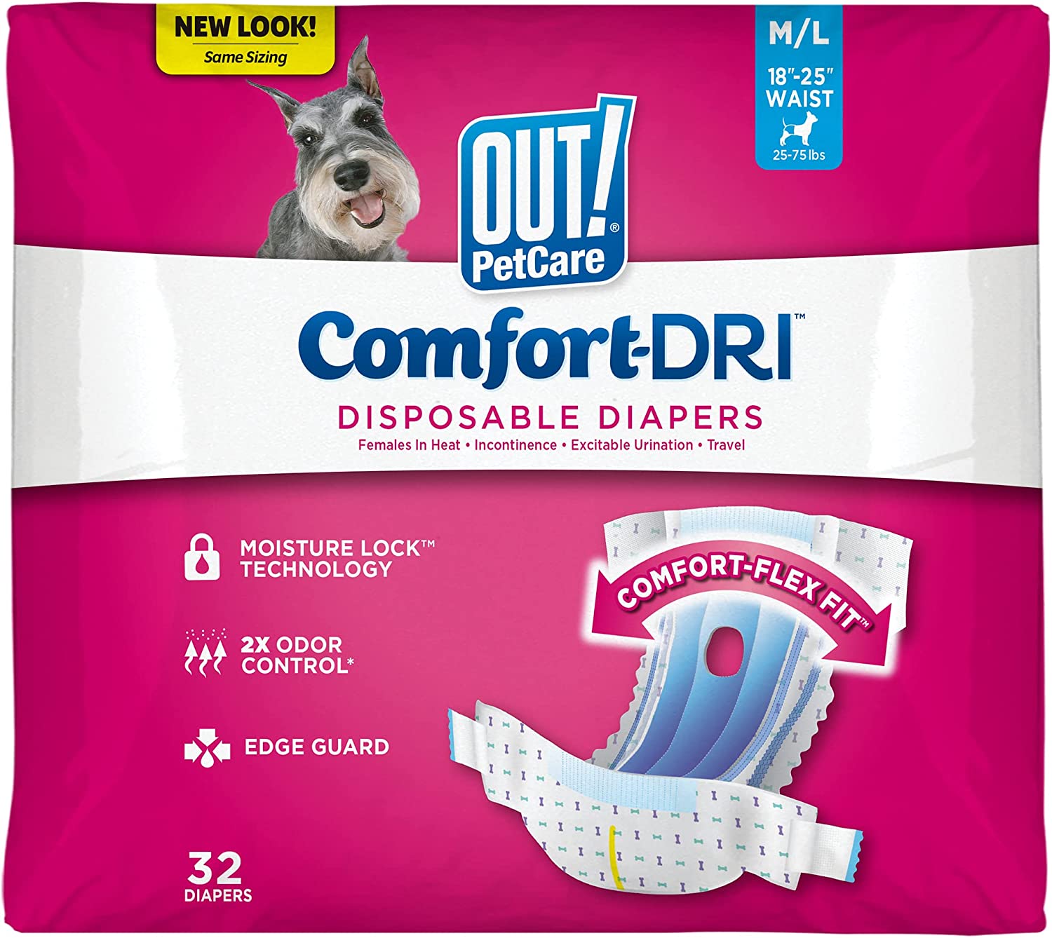6. OUT! Absorbent Female Diapers