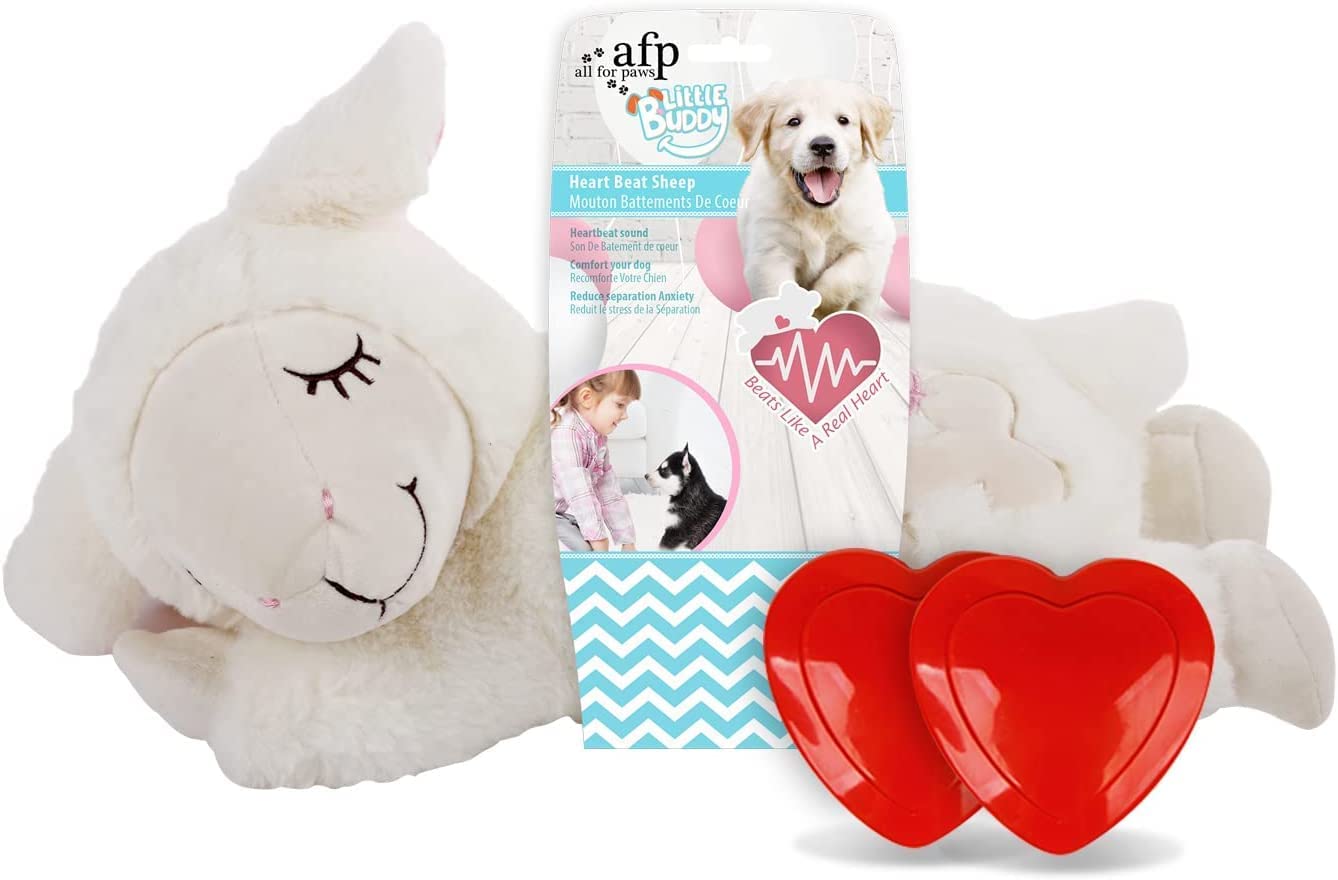 4. All for Paws Snuggle Sheep Pet Behavioral Aid Toy