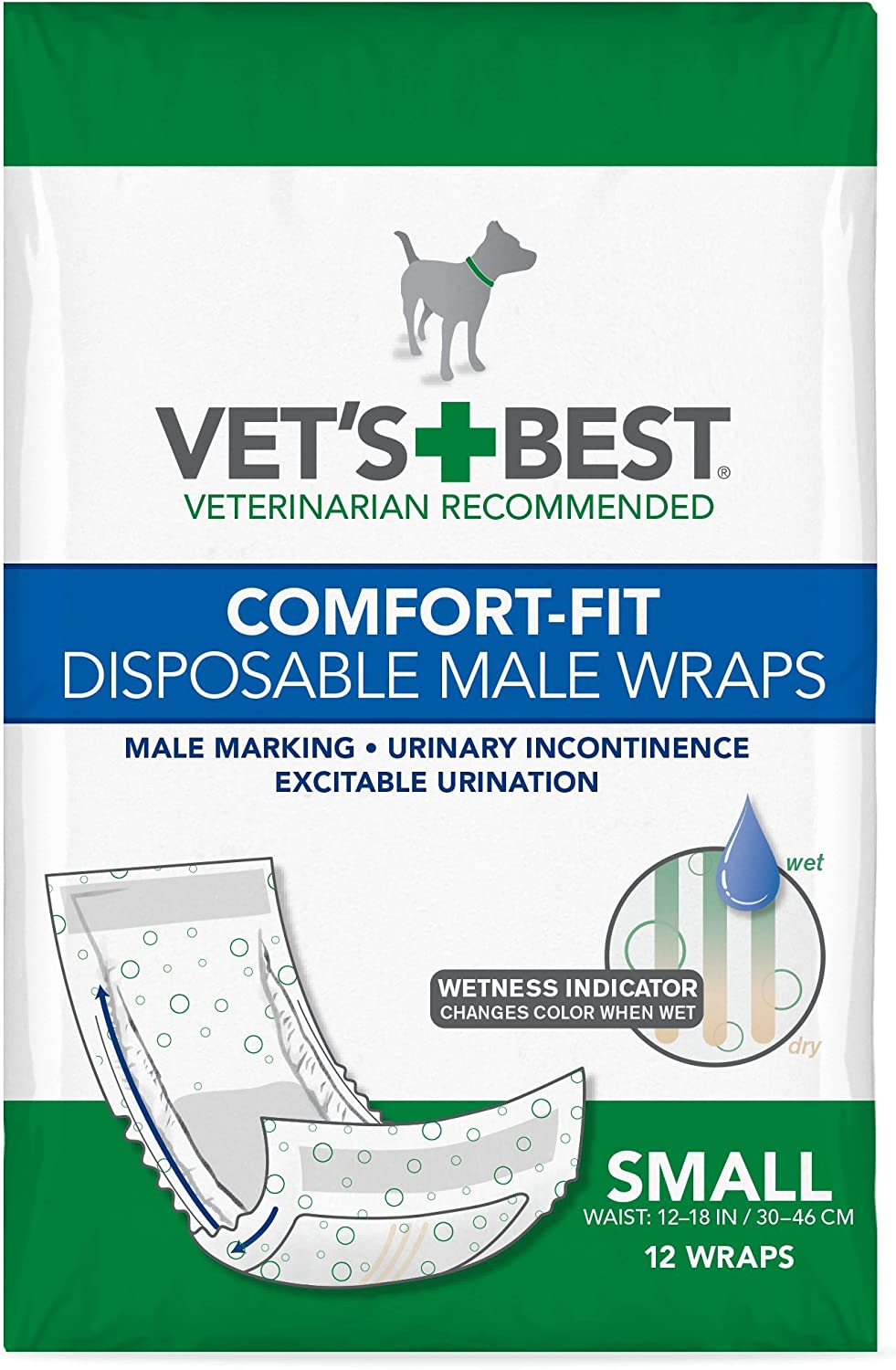 11. Vet’s Best Comfort Fit Male Dog Diapers
