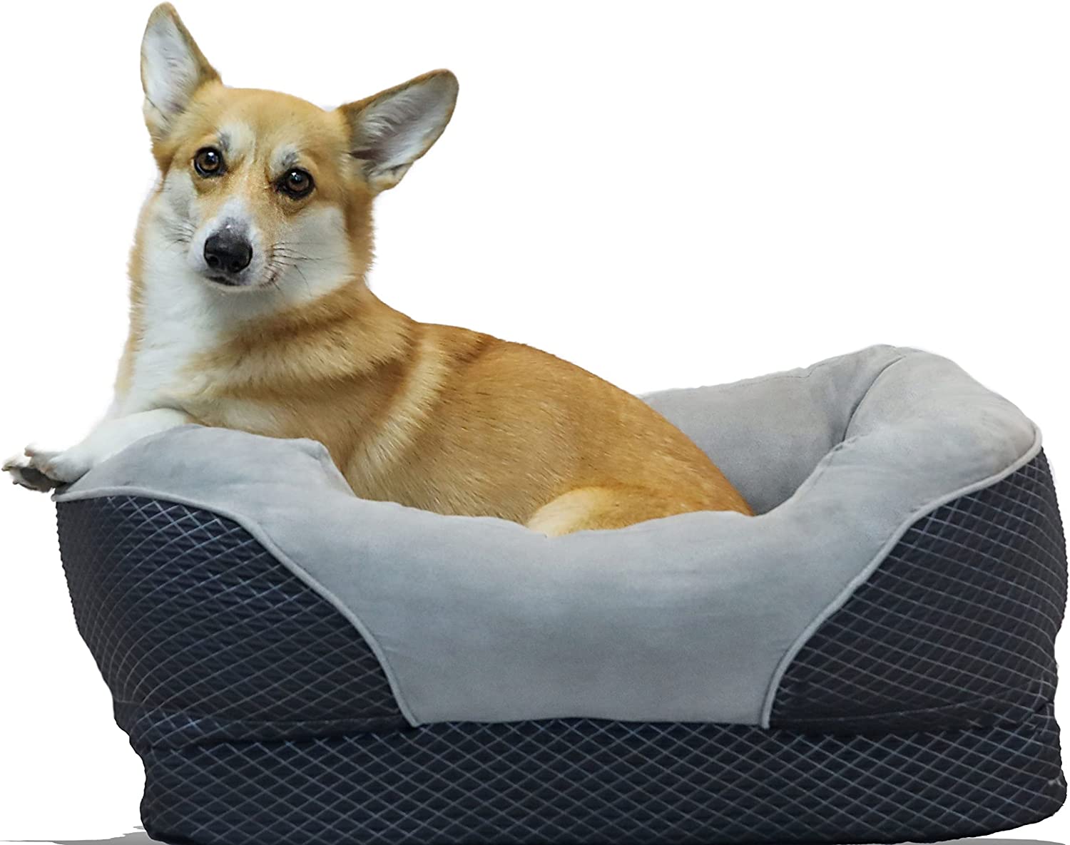 BarksBar Snuggly Sleeper Diamond Orthopedic Dog Bed
