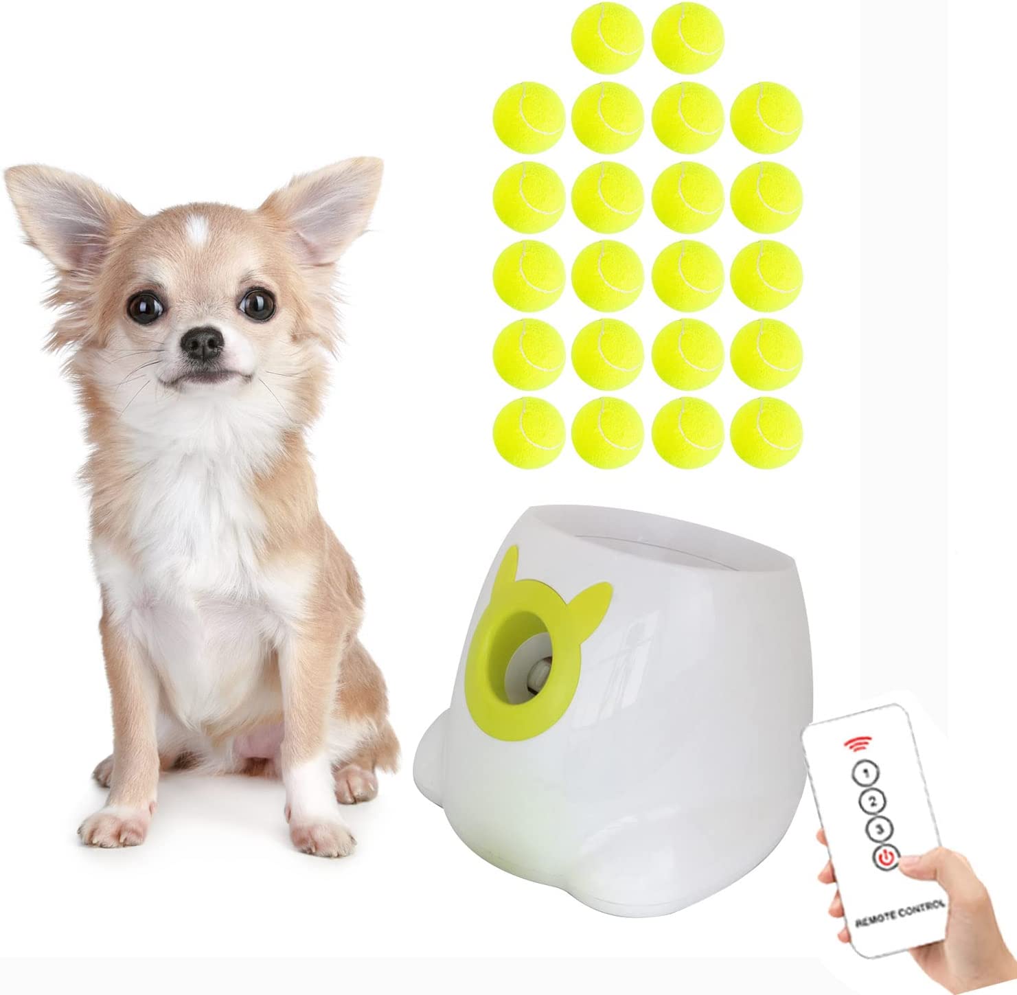 BESTHLS Automatic Dog Ball Launcher with Remote