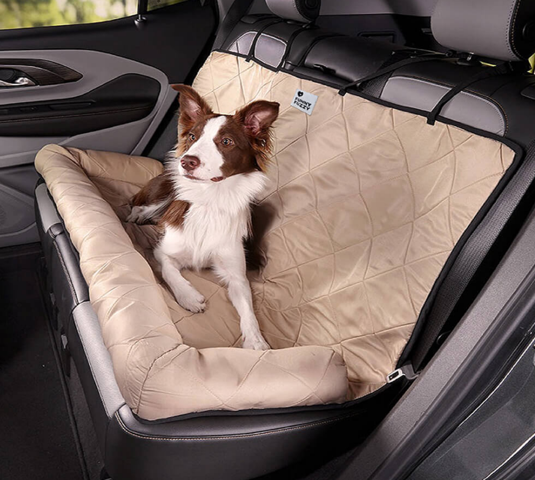 FunnyFuzzy Dog Bed Car Seat