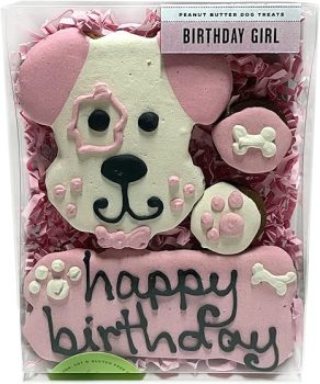 Decorated Birthday Girl Pink Dog Treats