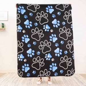 Dreamy Blues Polar Fleece Dog Blanket – Ultra Soft – Large Throw Blanket for Dog Lovers 50″x 60″