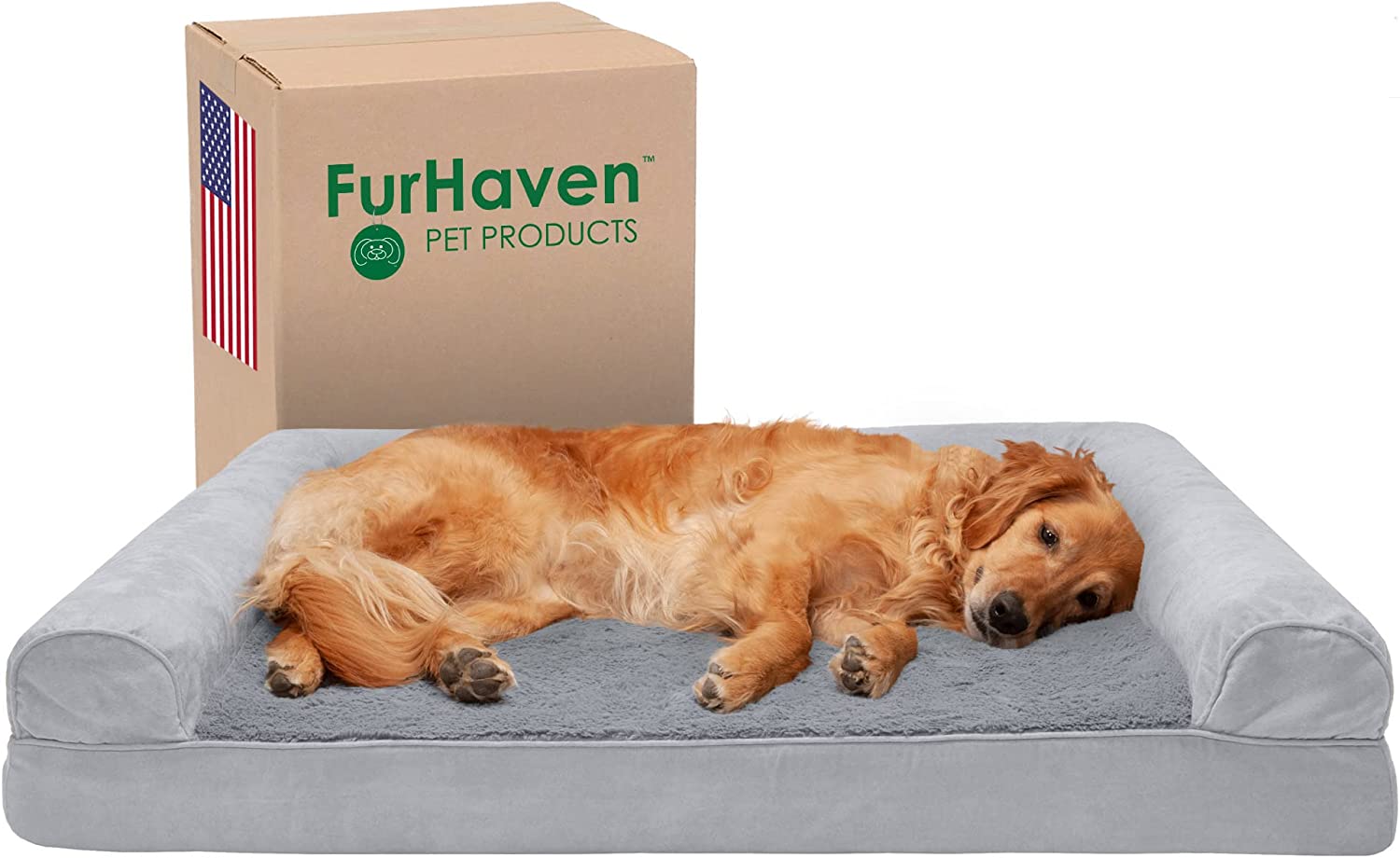 1. Furhaven Cooling Gel Dog Bed