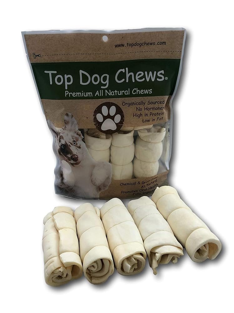 Top Dog Chews – 6” Buffalo Beef Cheek Rolls