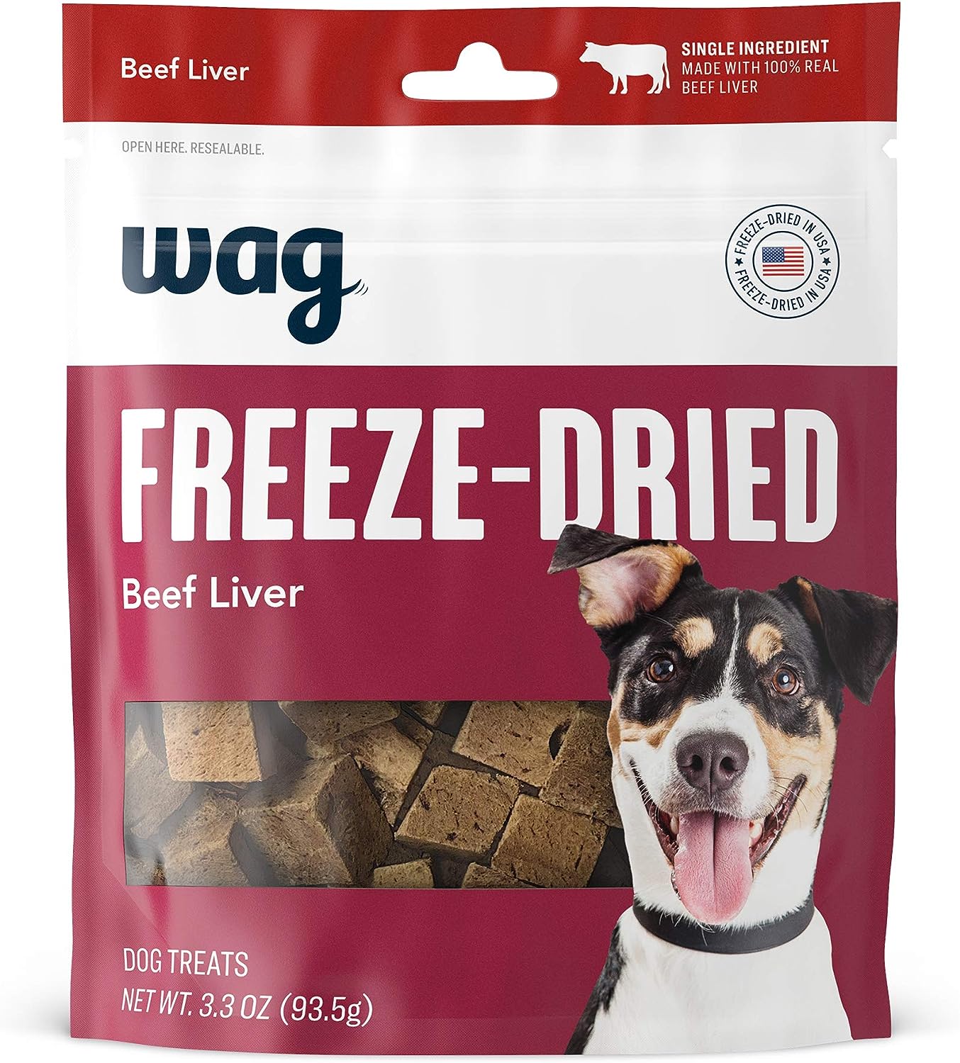 Amazon Brand - Wag Freeze-Dried Raw Single Ingredient Dog Treats