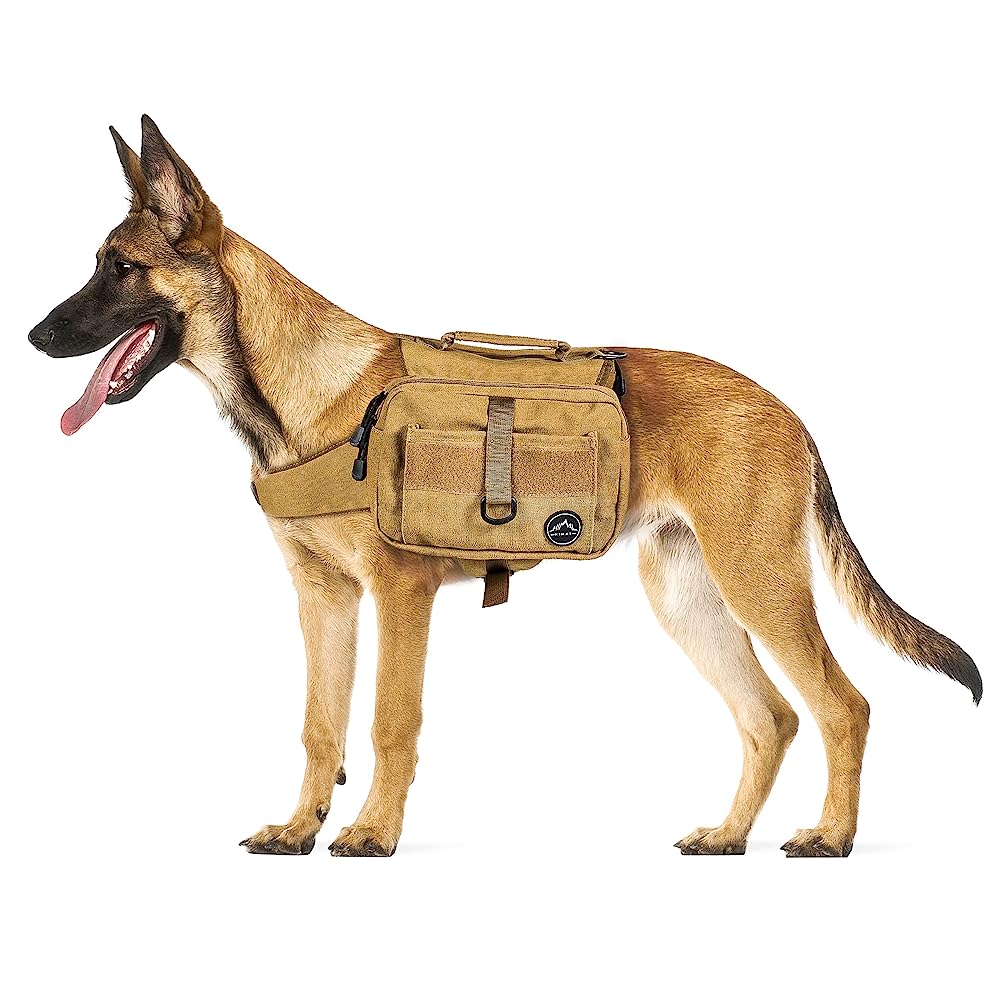  Kurgo Dog Saddlebag Backpack, Back Pack Dog Harness, Hiking  Pack for Dogs, Packs for Pets to Wear, Camping & Travel Vest Harness,  Reflective, Lightweight, Baxter Pack, For Medium & Large Pets 