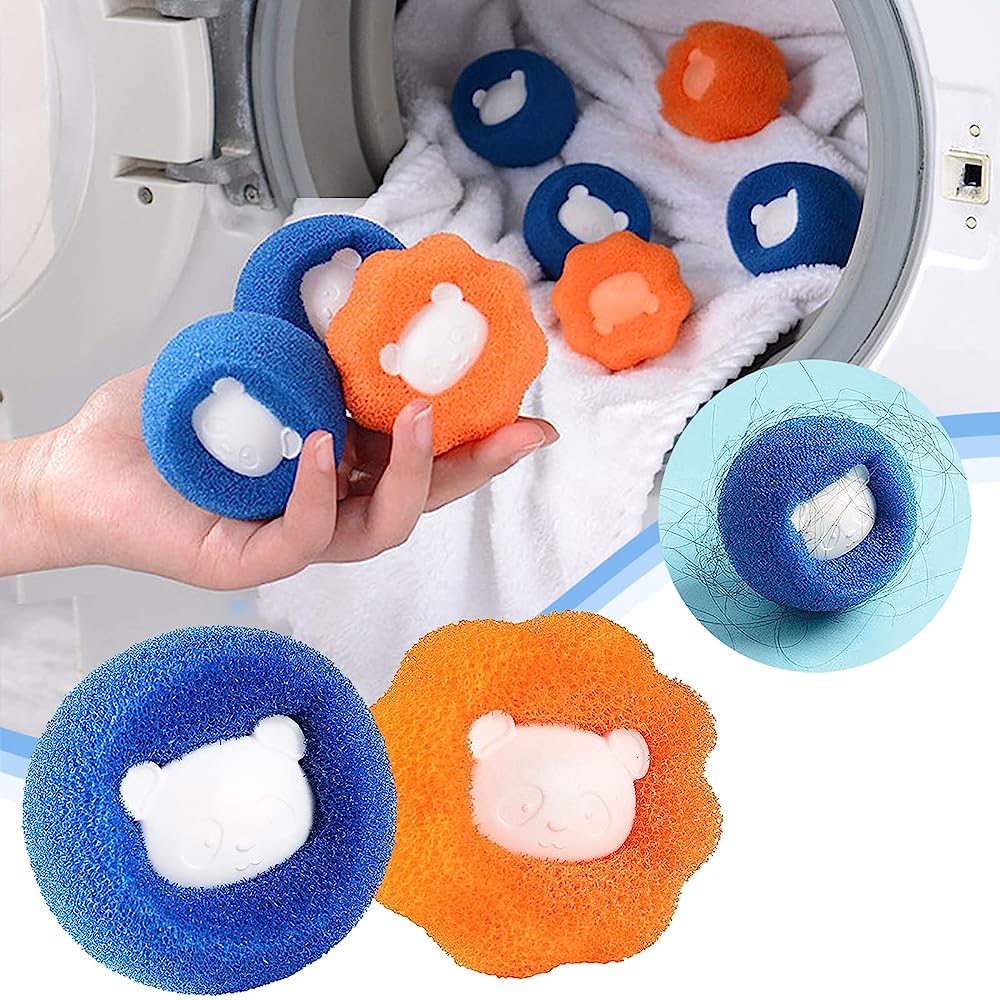 12pcs Reusable Washing Machine Floating Lint Portable Washer,Washer Hair Catcher, Washing Machine Lint Trap for Household Tool(Blue)