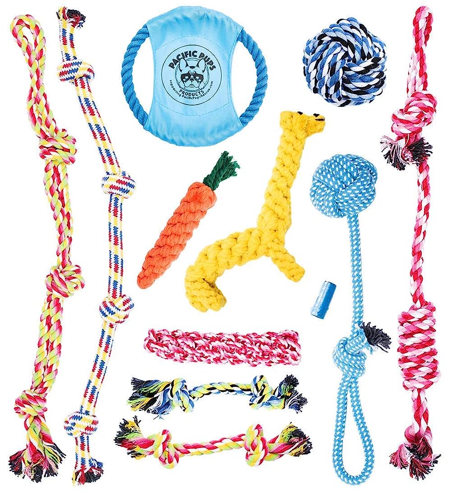 Pacific Pups Rescue Rope & Chew Dog Toy Variety Pack, 18 count