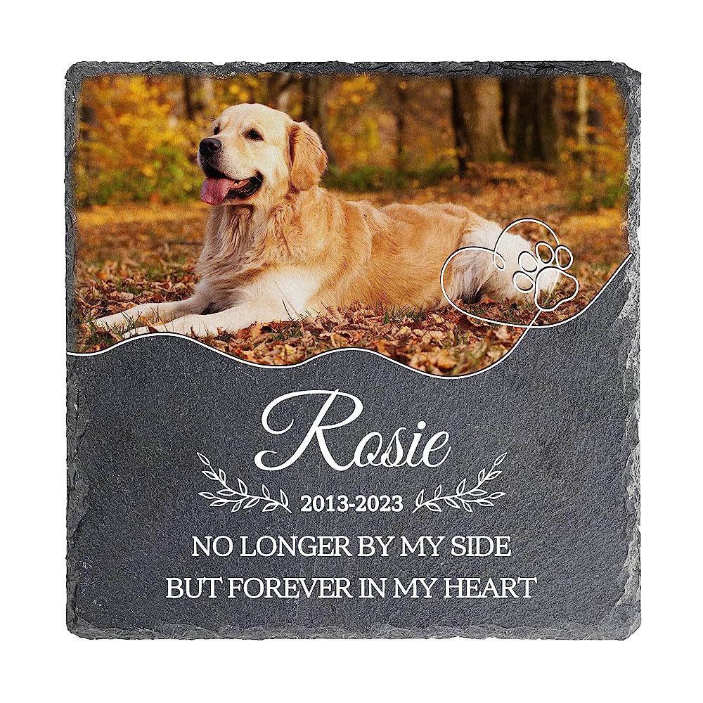 Pet Memorial Gift, In Loving Memory Photo Slate, Personalized Pet Photo  Memorial, Loss Of A Dog - Stunning Gift Store