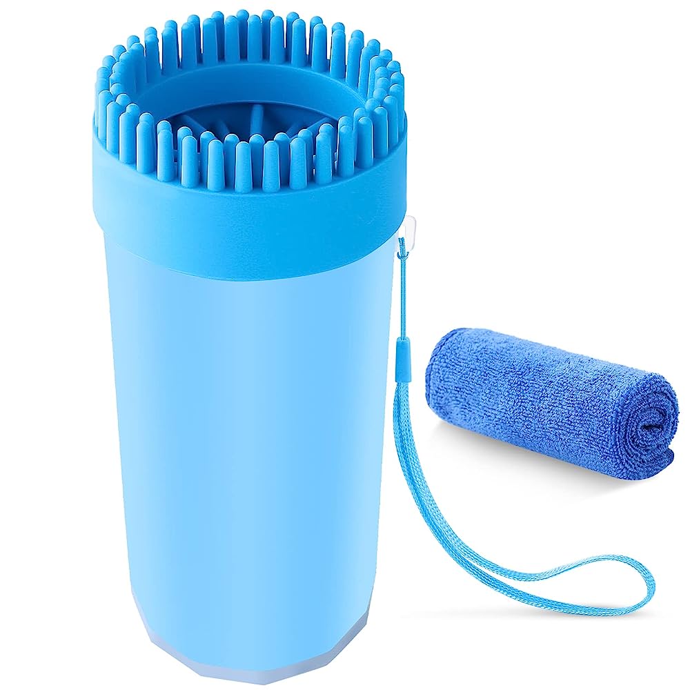 Dog Paw Cleaner for Large Dogs, 2 In 1 Silicone Brush Dog Feet Cleaner  Small Medium Large Dog Paw Washer, Dog Muddy Paw Cleaner, Pet Foot Plunger  Washer Dog Cat, Pet Cleaning