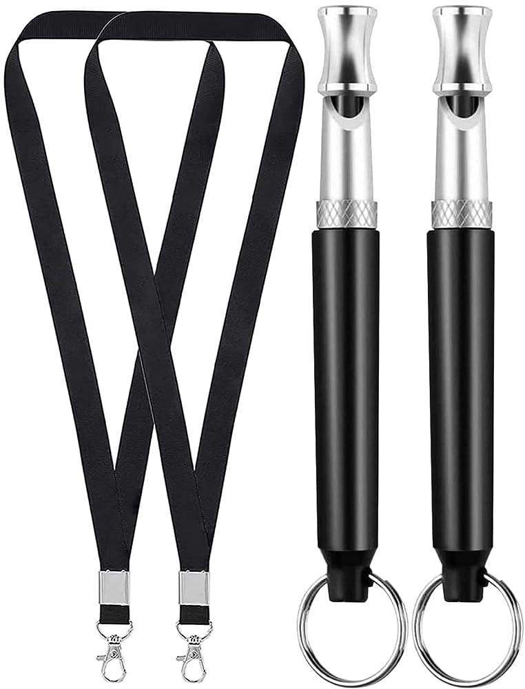 2-Pack Adjustable Stainless Steel Dog Whistles – Stop Barking & Obedience Training