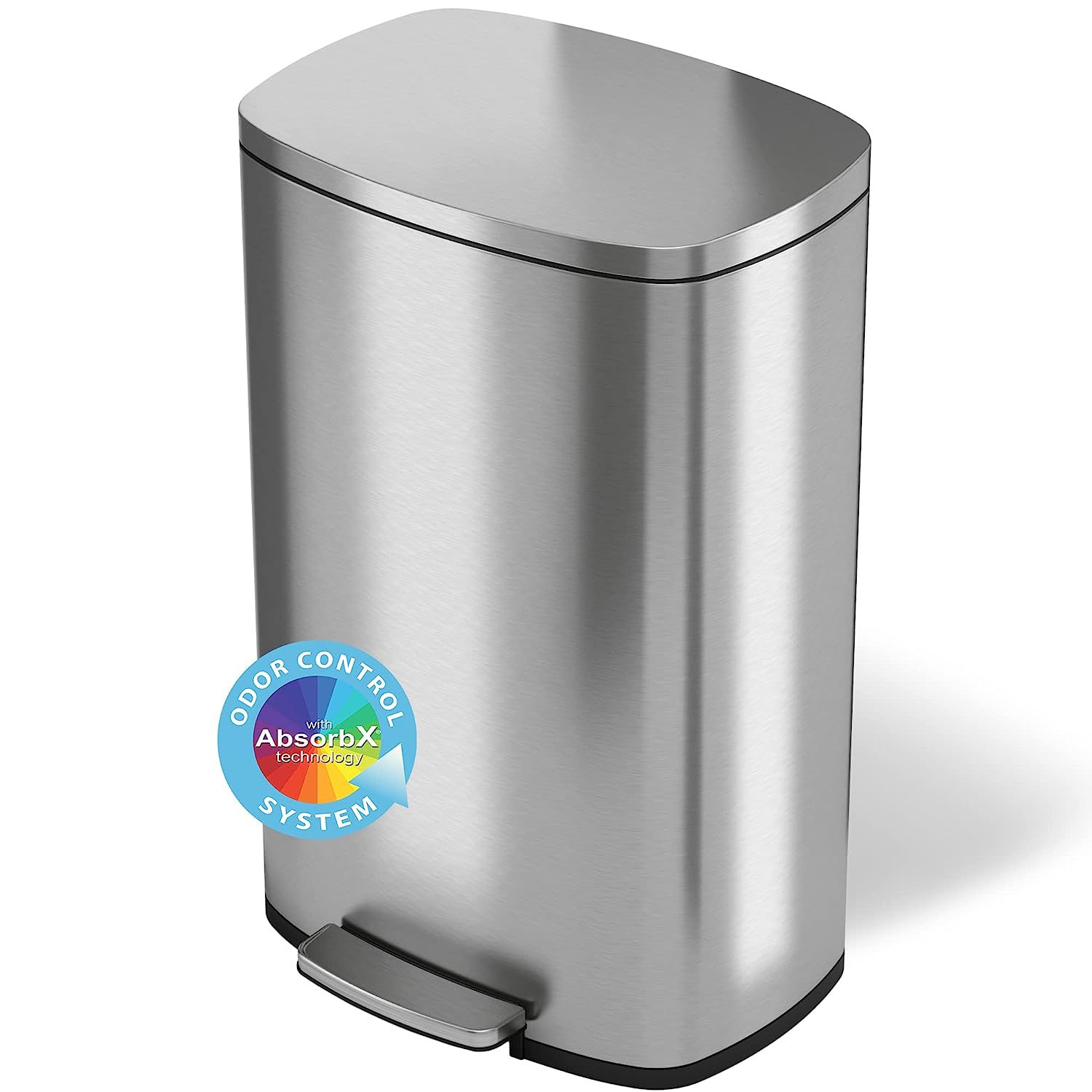 The Brim Step Activated Kitchen Garbage Can, 13 Gallon