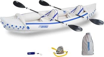  Sea Eagle 370 Pro 3 Person Inflatable Sport Kayak with Pro Package Includes Paddles