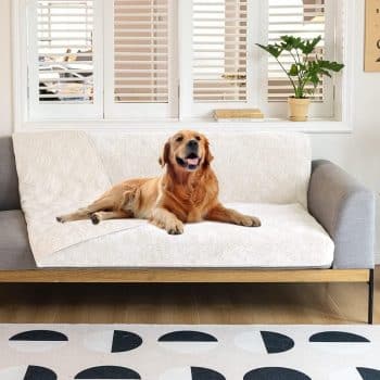  Tcksstex Waterproof & Anti-Slip Washable Faux Fur Dog Bed Cover and Pet Blanket Couch Cover