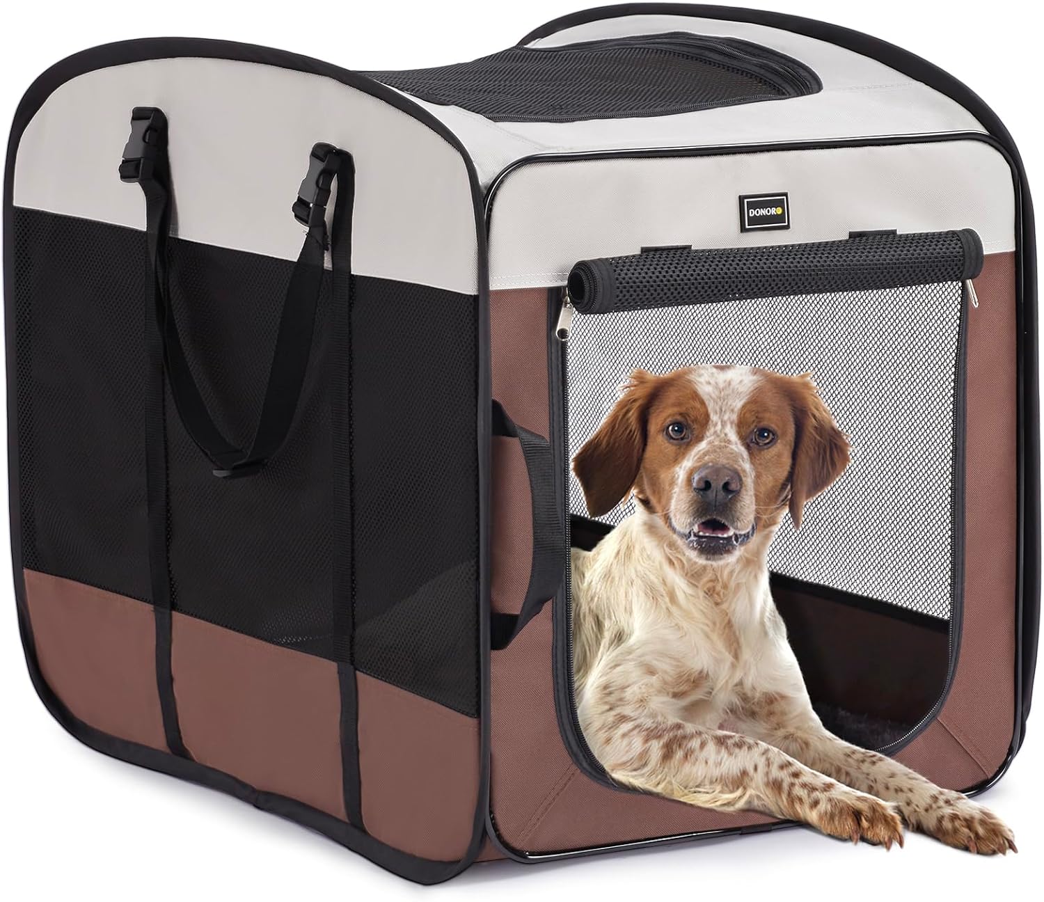 DONORO portable collapsible soft dog crate