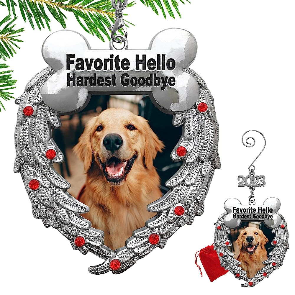 USA Handcrafted Papillon Dog Memorial Holiday Keepsake Christmas