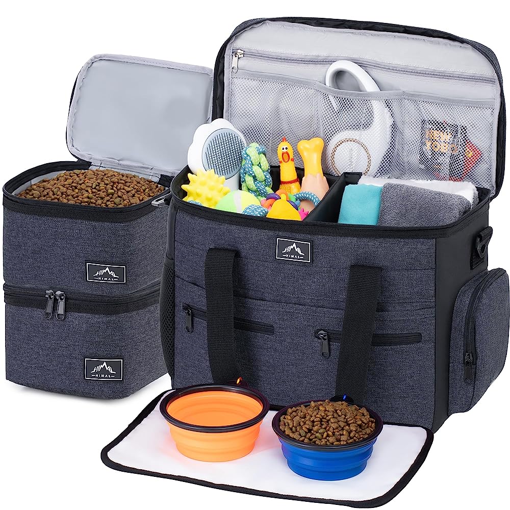 Airline Approved Pet Travel Organizer/Lunch Bag with Food Containers &  Bowls