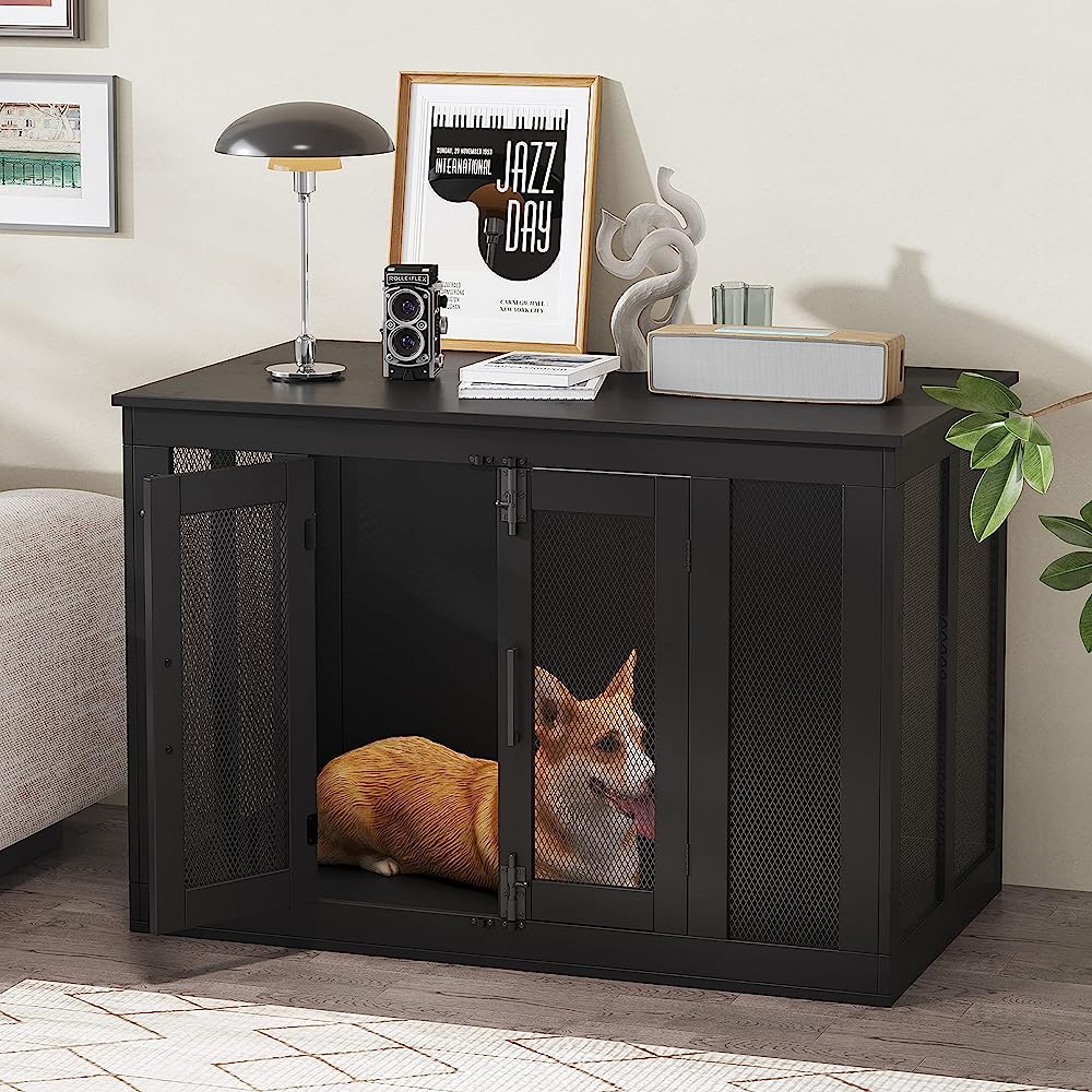 Cage pour chien in 2023  Dog crate furniture, Crate furniture, Crate end  tables