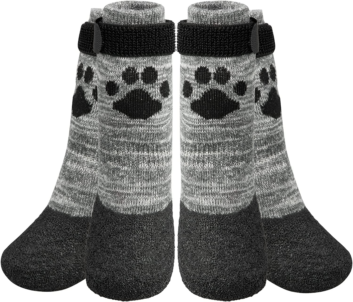 PUPTECK Non Slip Dog Socks for Licking with Grippers, Dog Shoes for  Hardwood Floors, Winter Booties
