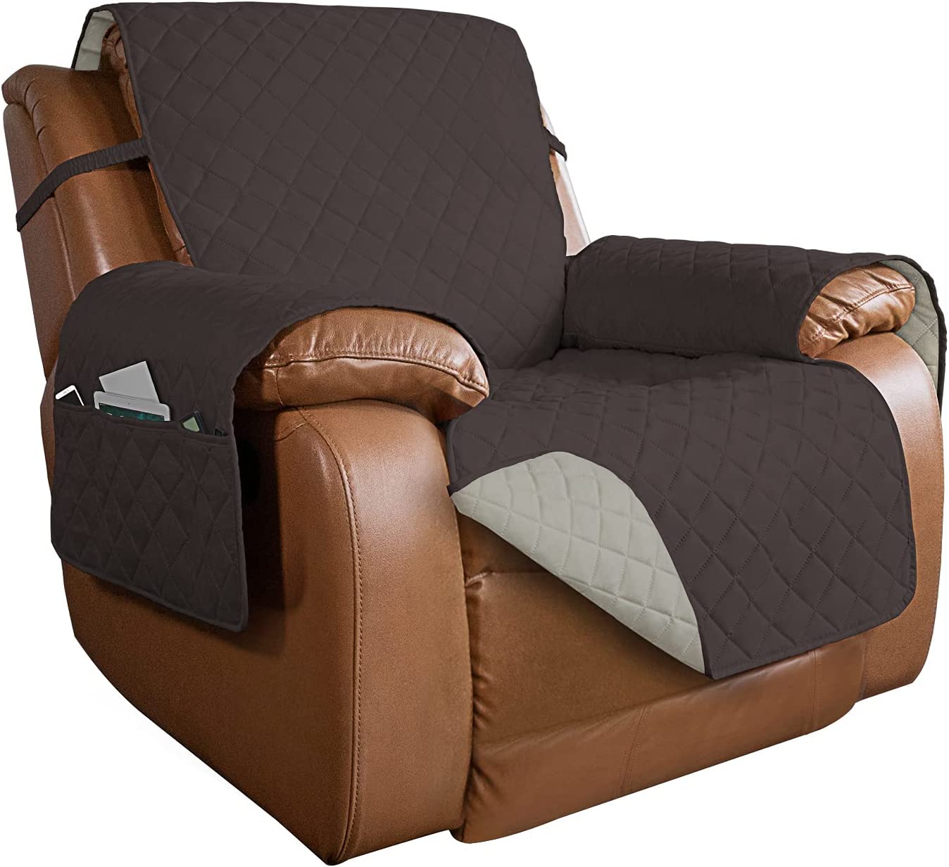 PureFit Reversible Quilted Oversized Recliner Sofa Cover (housse de canapé incliné surdimensionné)