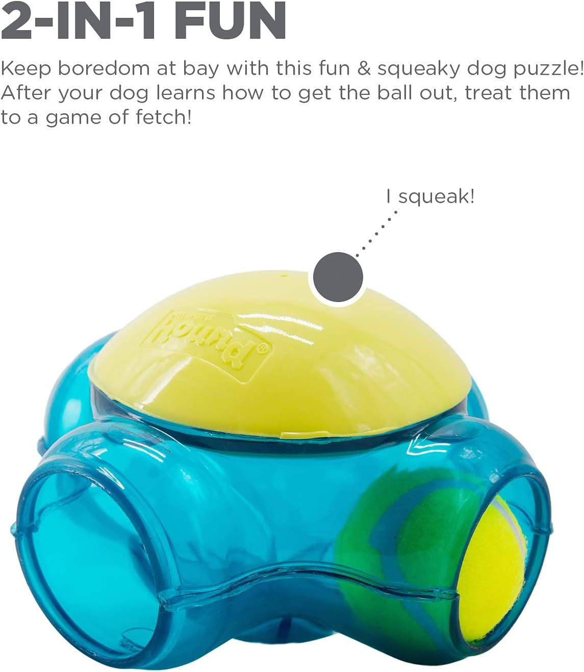Outward Hound Tennis Maze Craze Interactive Squeaky Dog Toy