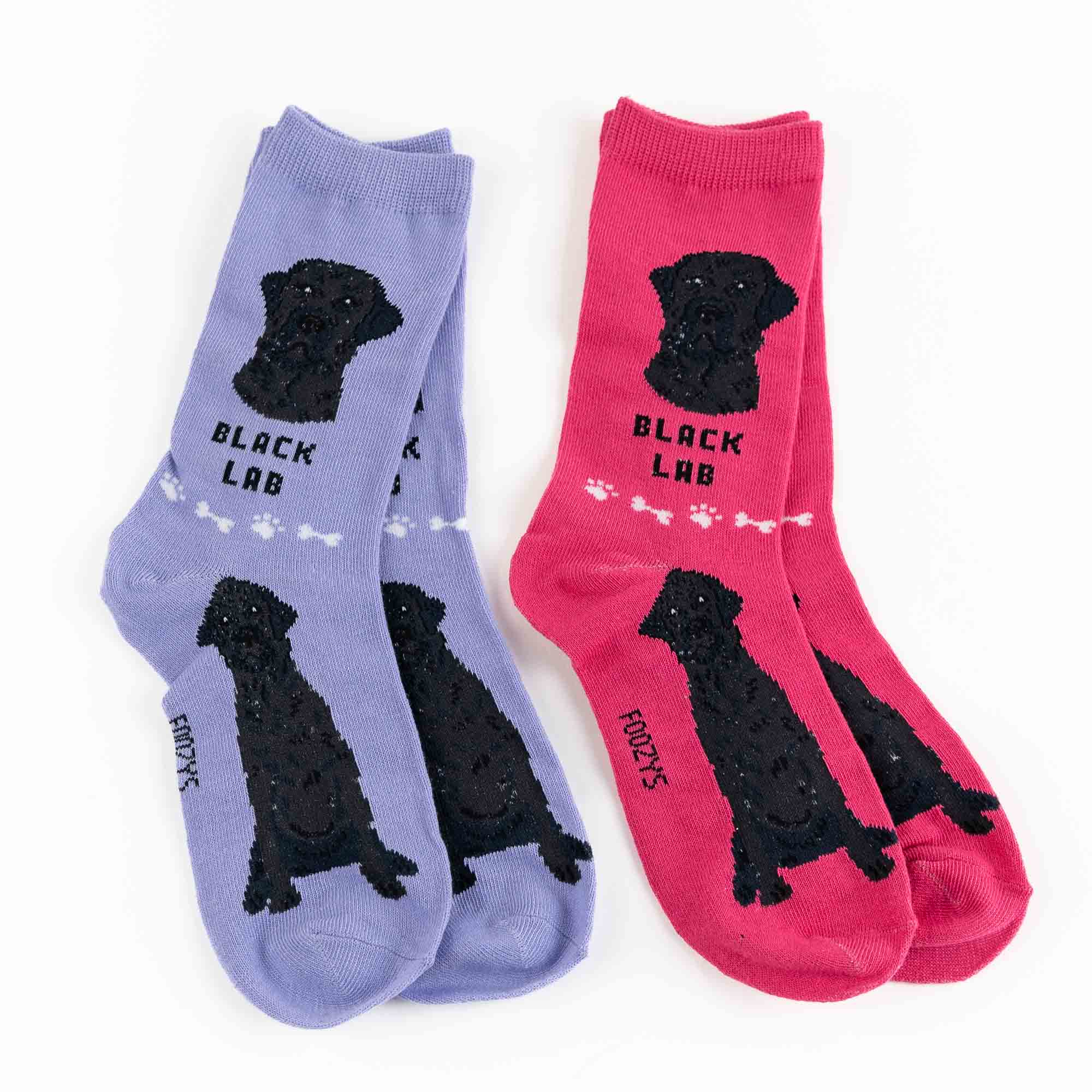 My Favorite Dog Breed Socks ❤️ Black Lab Breed Dog Sock - 2 Set Collection