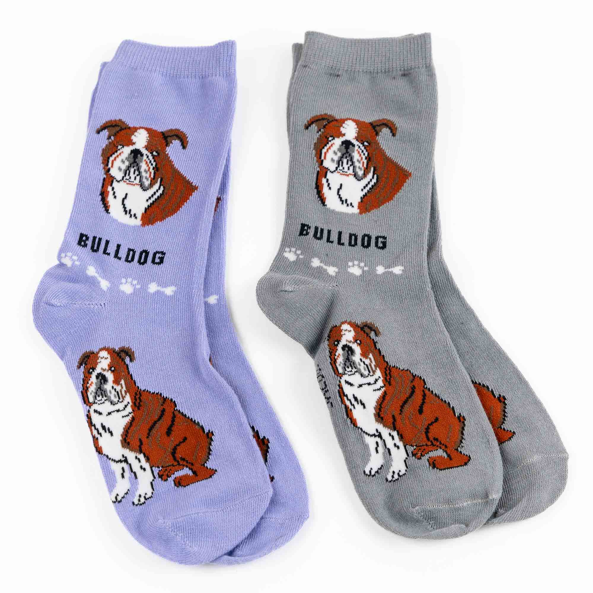 My Favorite Dog Breed Socks ❤️ Bulldog Breed Dog Sock - 2 Set Collection