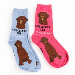 My Favorite Dog Breed Socks ❤️ Chocolate Lab Breed Dog Sock – 2 Set Collection