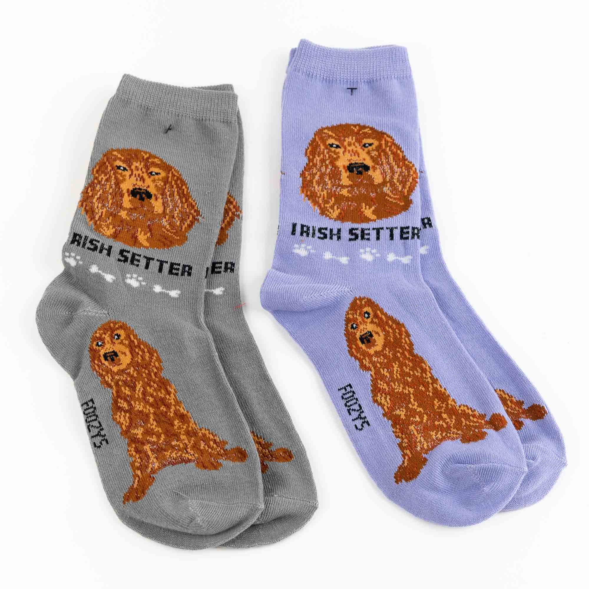 My Favorite Dog Breed Socks ❤️ Irish Setter Breed Dog Sock - 2 Set Collection