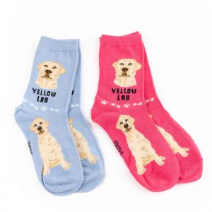 My Favorite Dog Breed Socks ❤️ Yellow Lab Breed Dog Sock – 2 Set Collection