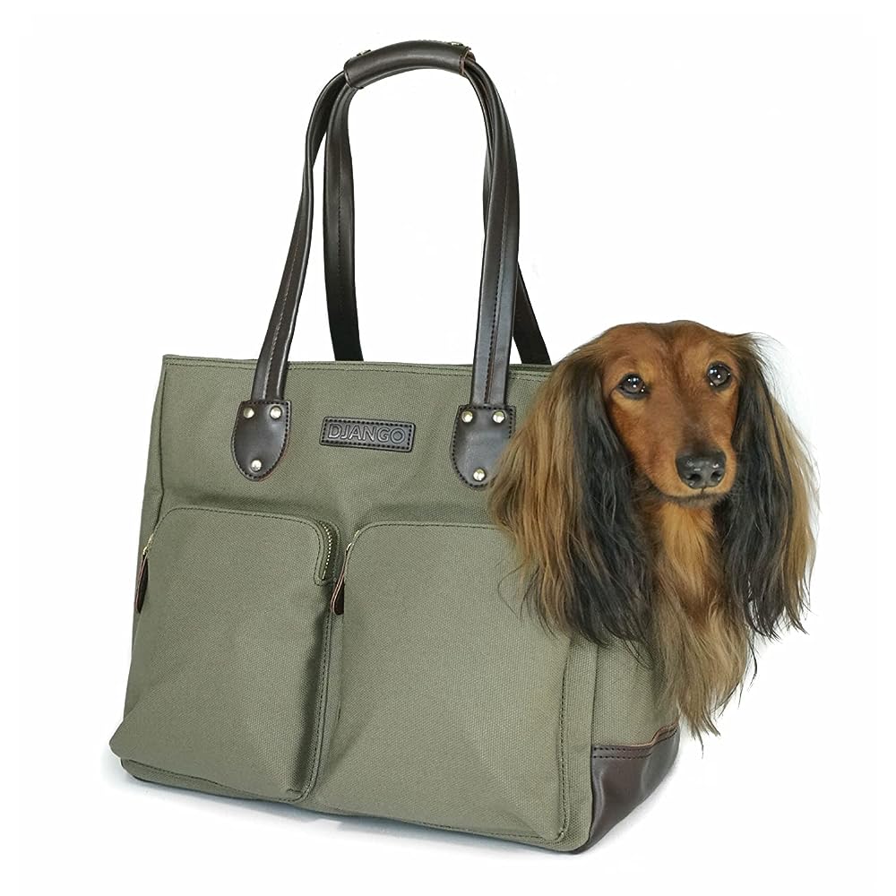 BETOP HOUSE Fashion Dog Carrier PU Leather Dog Handbag Dog Purse Cat Tote  Bag Pet Cat Dog Hiking Bag, Brown, Large