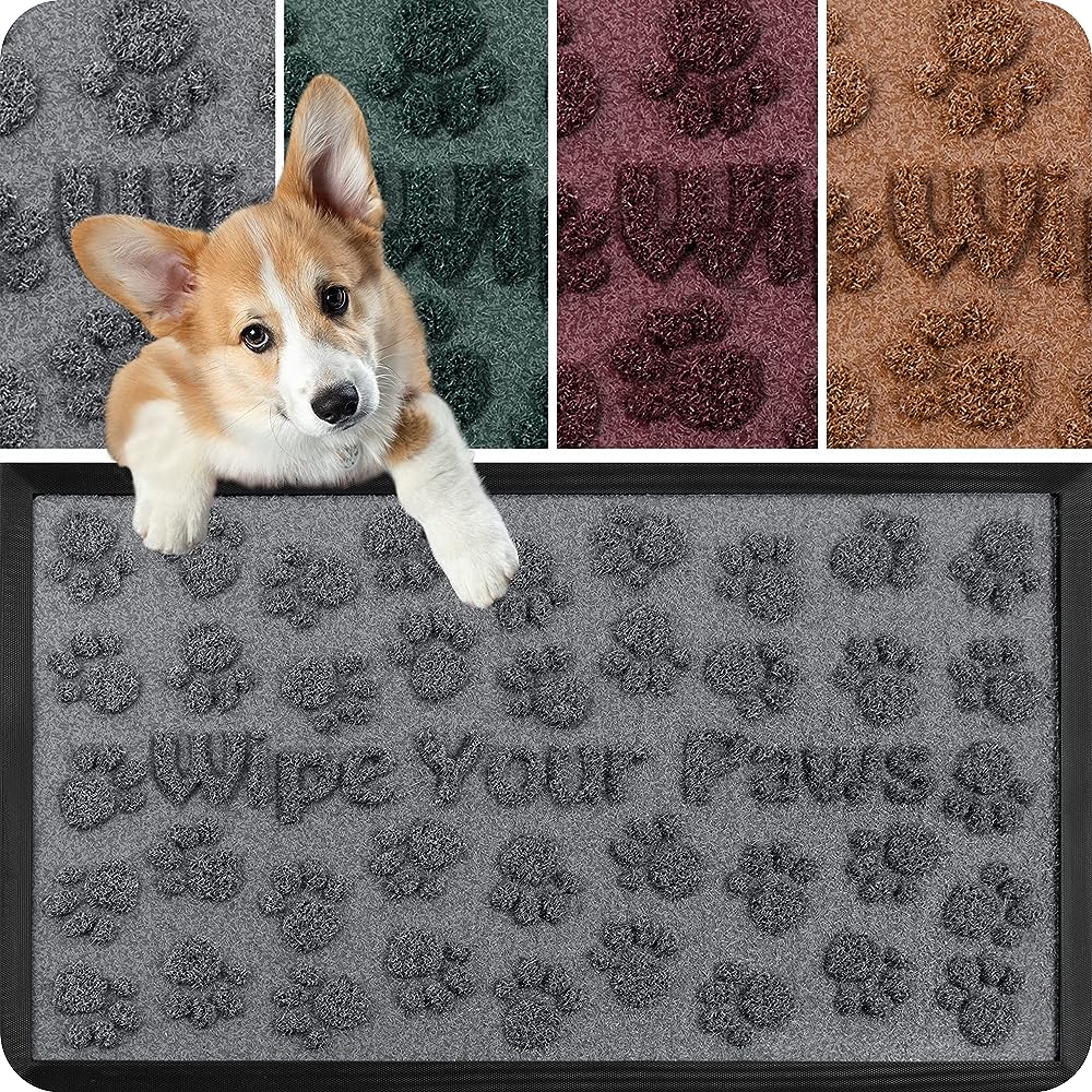Ompaa Indoor Door Mat Entryway Rug Traps Mud and Dirt, Super Absorbent  Doormats for Muddy Shoes Dog Paws, Non Slip Welcome Floor Mats for Home  Front