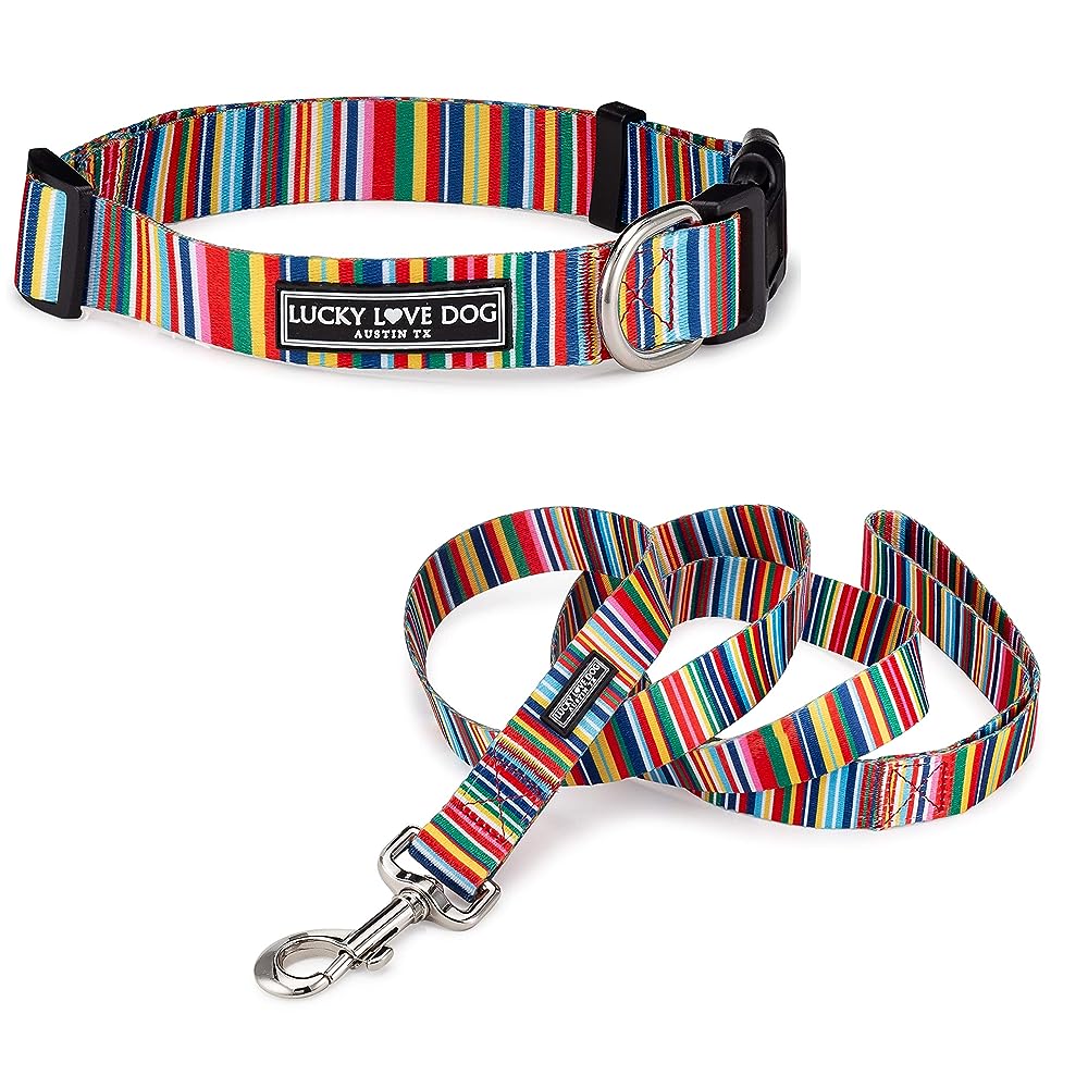 Luxury classic dog puppy collar matching leash set fashionable Brand LARGE  SIZE