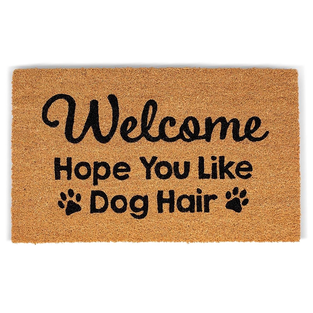Rubber-Cal Heart-Shaped Paws Welcome Mat 18 by 30-Inch